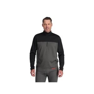 Spyder Men's Charger Half Zip Pullover Small NEW Black Gray